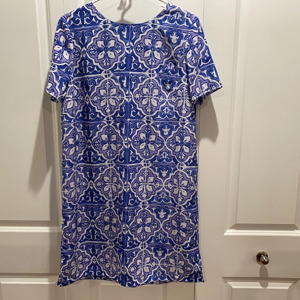 The Limited Blue and White Print Shift Dress Size L - Picture 7 of 9